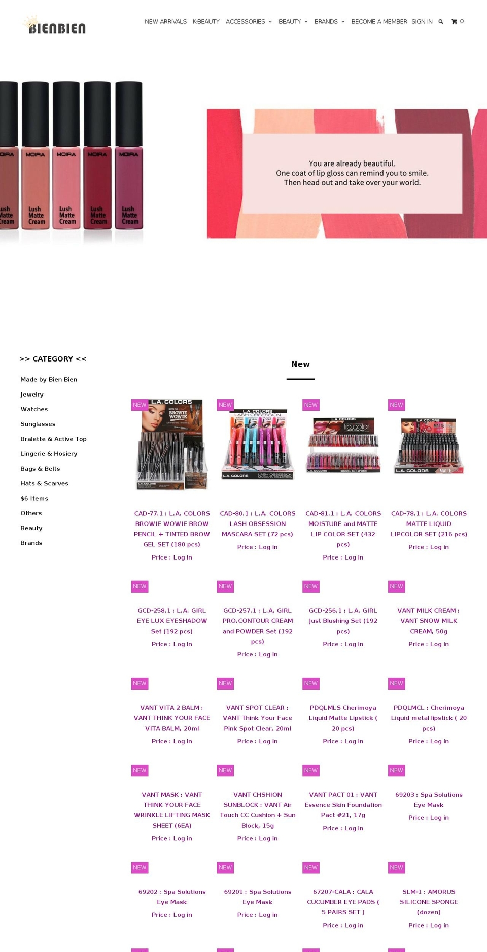 bienbienaccessories.com shopify website screenshot