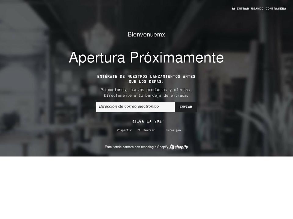 bienvenuemx.com shopify website screenshot