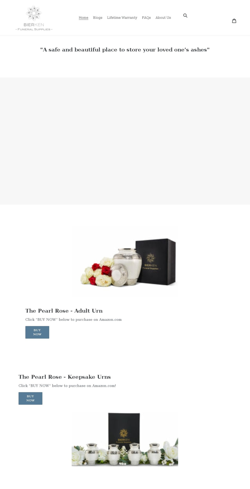 bierkenfuneralsupplies.com shopify website screenshot