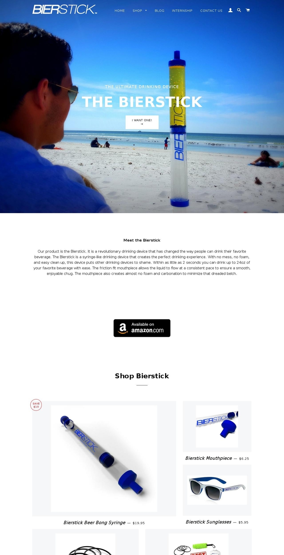 bierstick.com shopify website screenshot