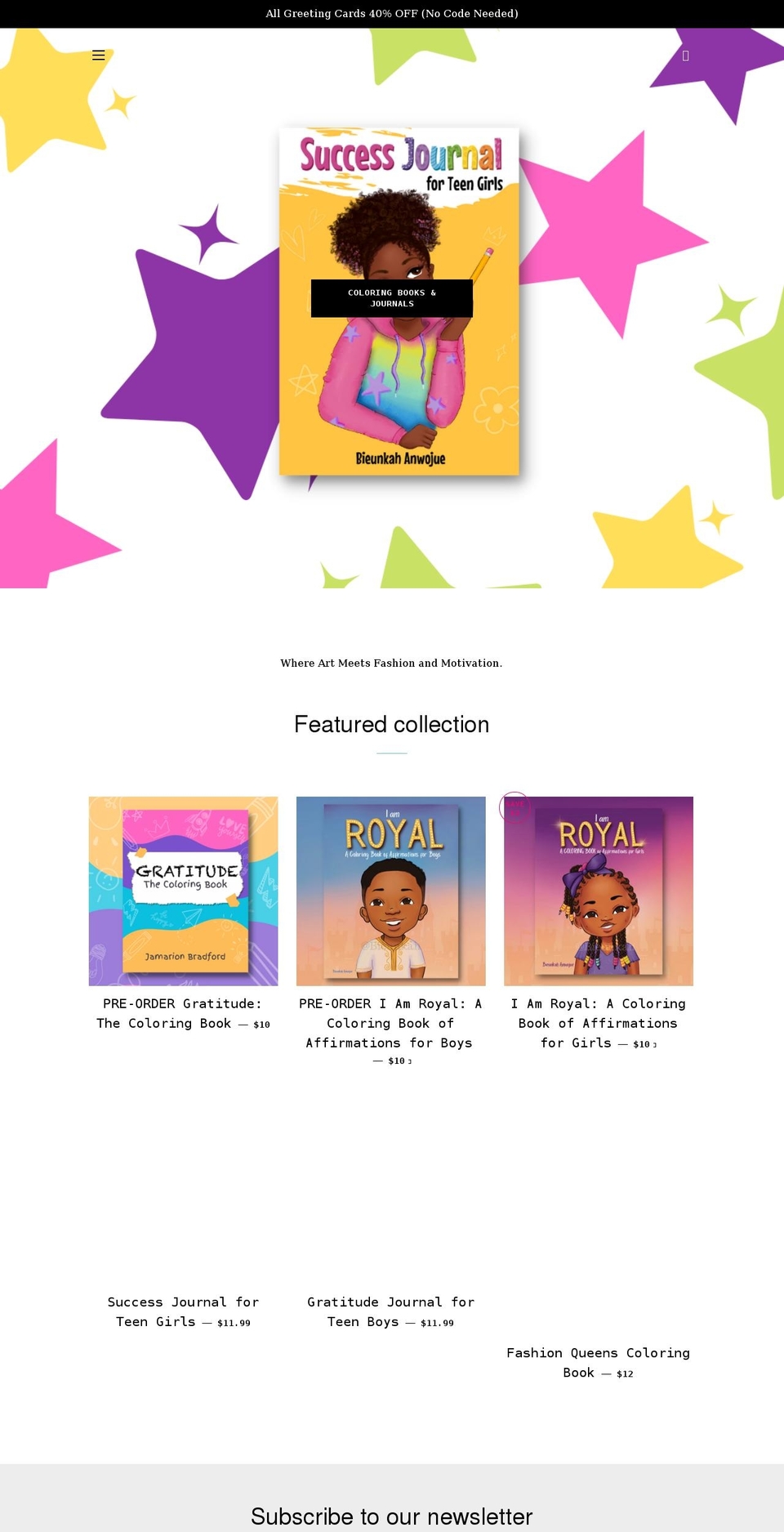 bieunkah.com shopify website screenshot