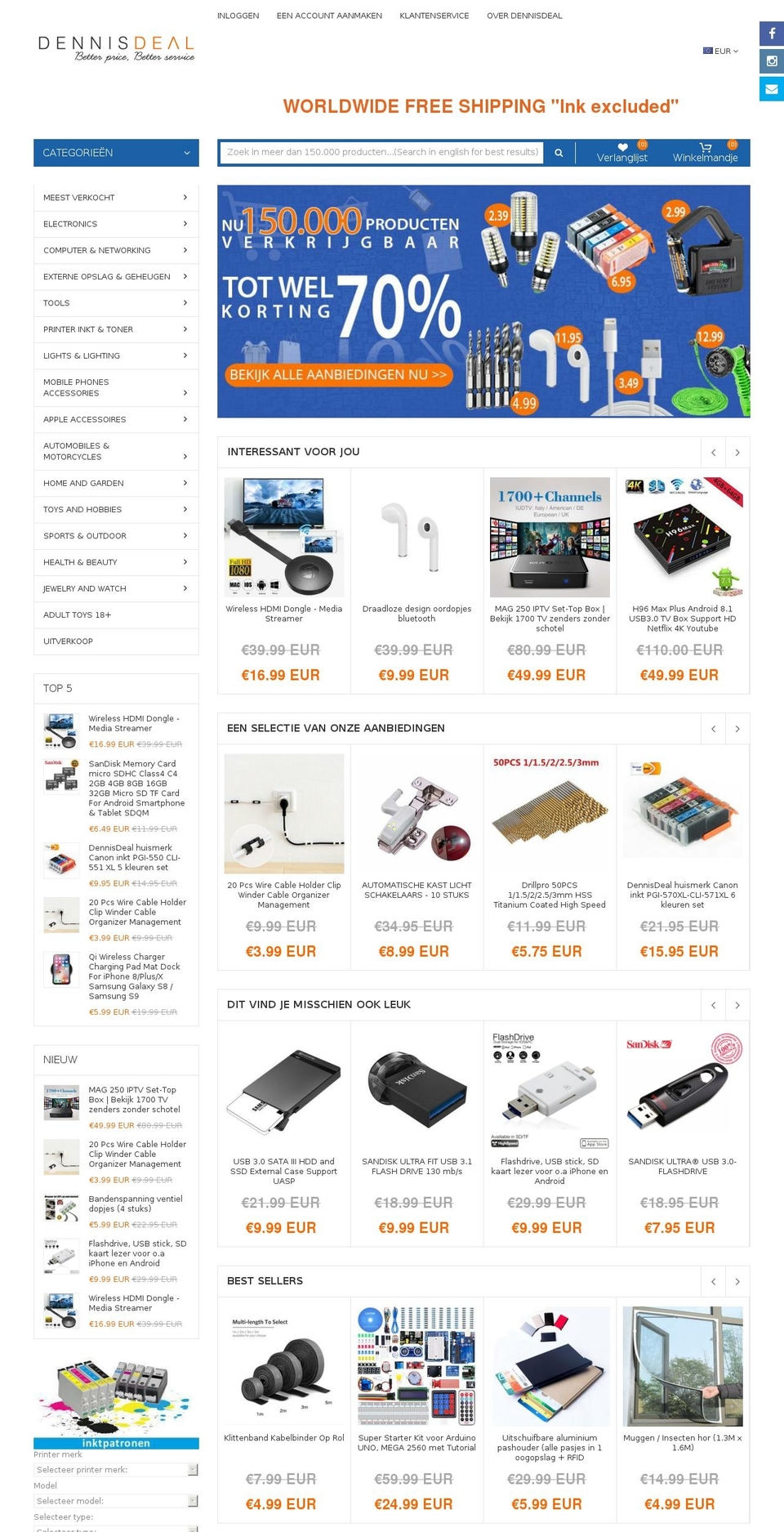 Dennis Deal 1.2 Shopify theme site example big-dennis.nl