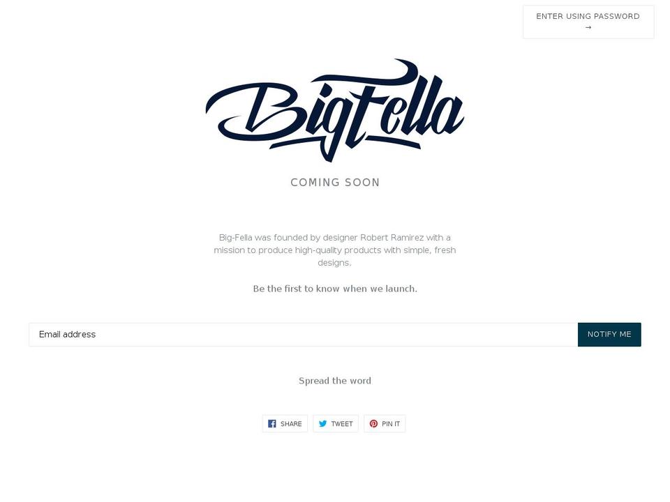 big-fella.com shopify website screenshot