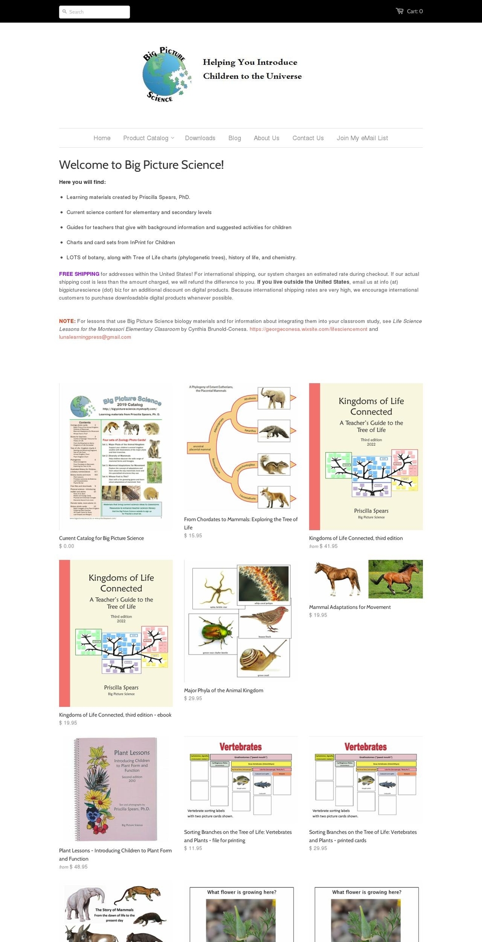 big-picture-science.myshopify.com shopify website screenshot