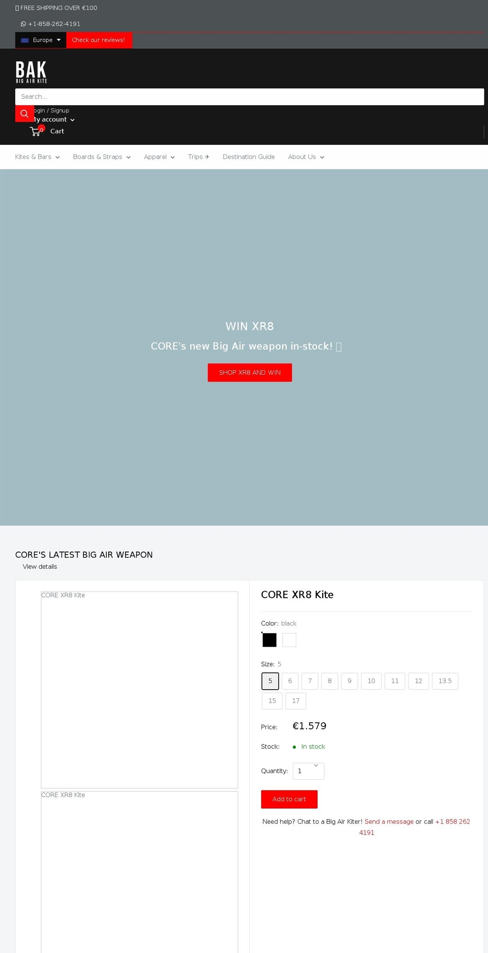 bigairkite.com shopify website screenshot