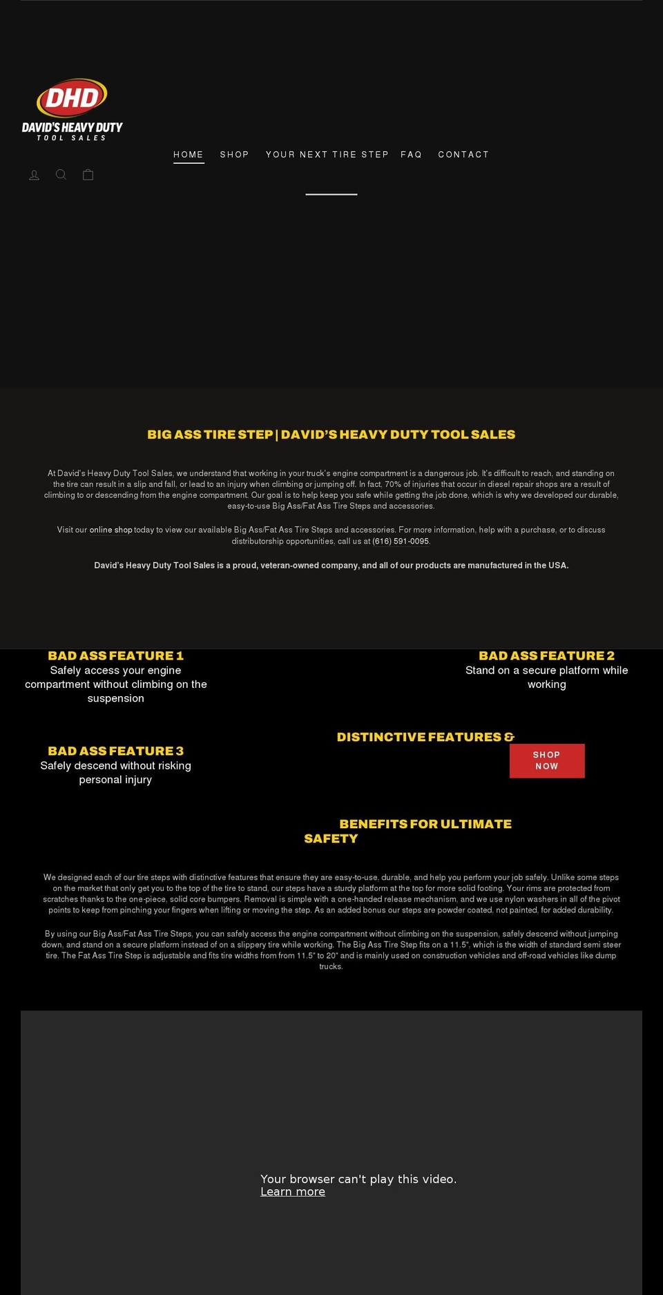 bigasstirestep.com shopify website screenshot