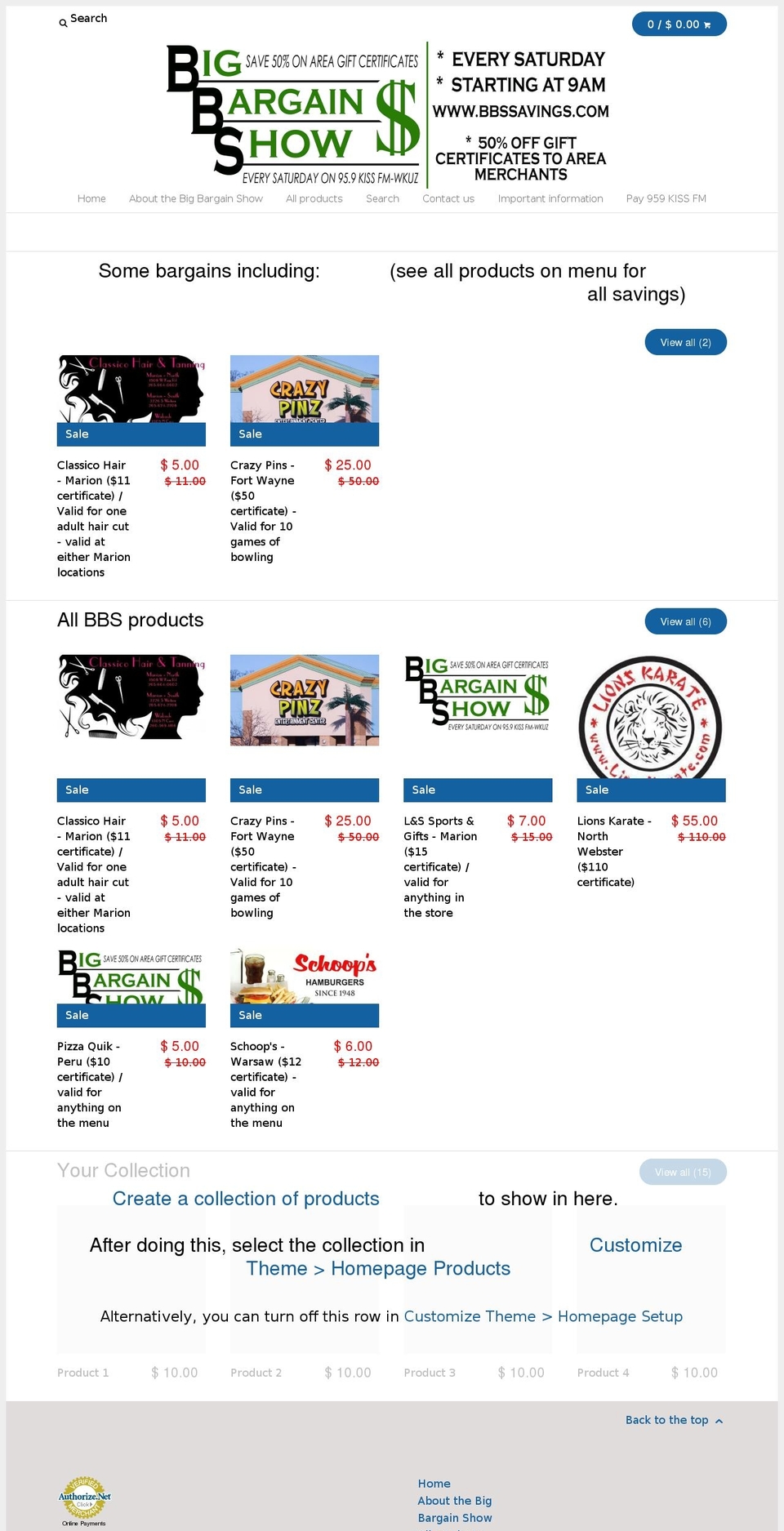 bigbargainsavings.com — Shopify storefront screenshot