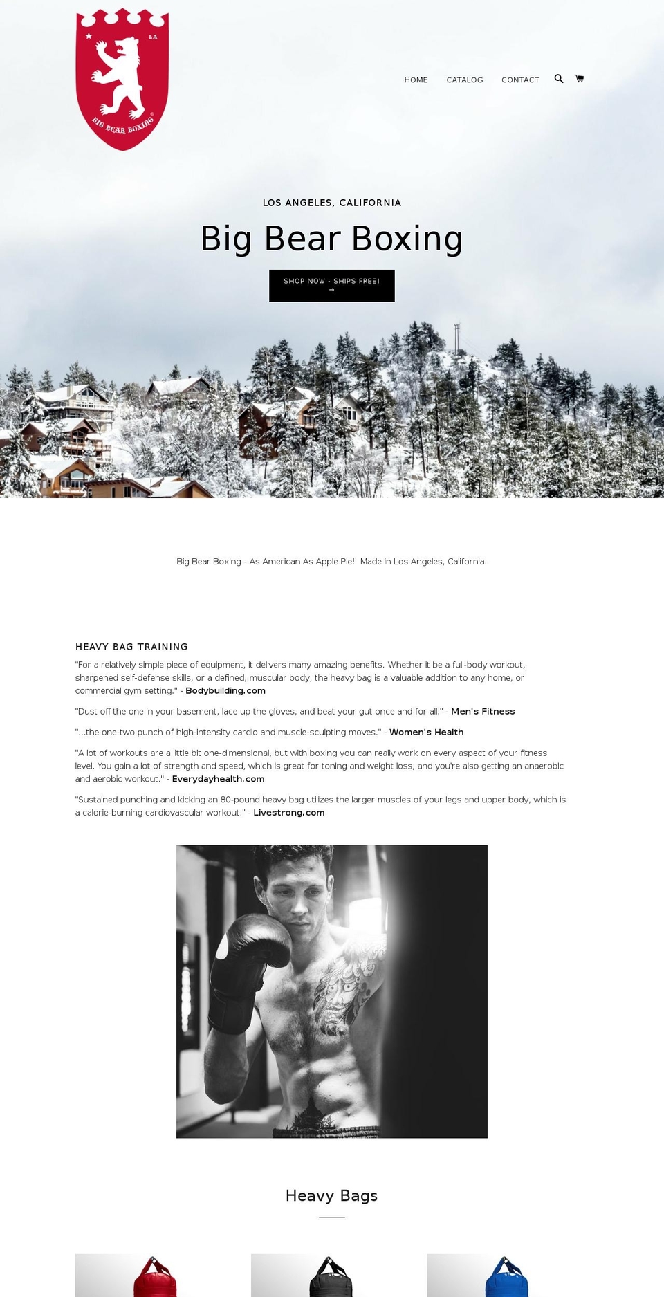 bigbearboxing.com — Shopify storefront screenshot