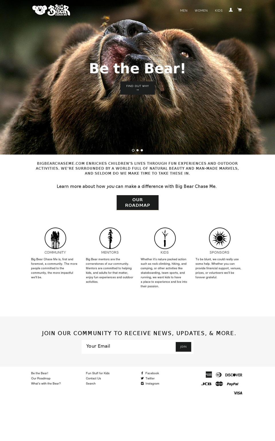bigbearchaseme.com — Shopify storefront screenshot