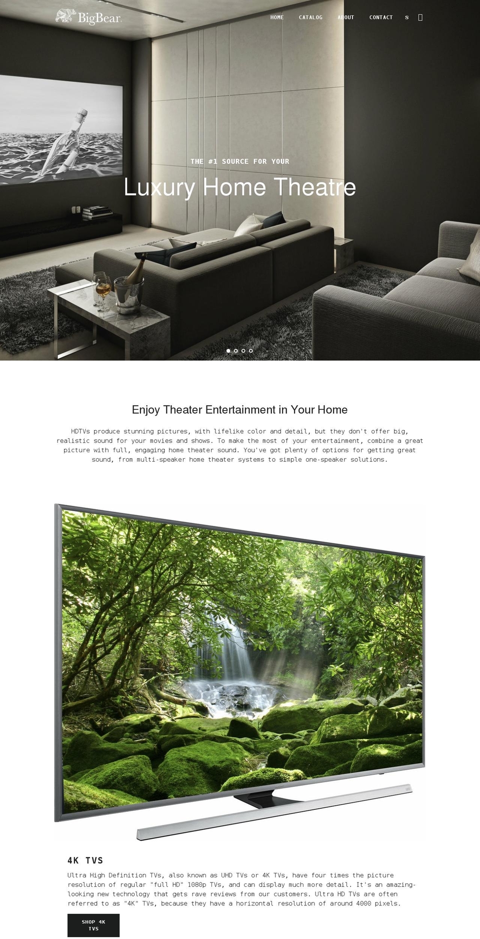 bigbearhometheatre.com shopify website screenshot