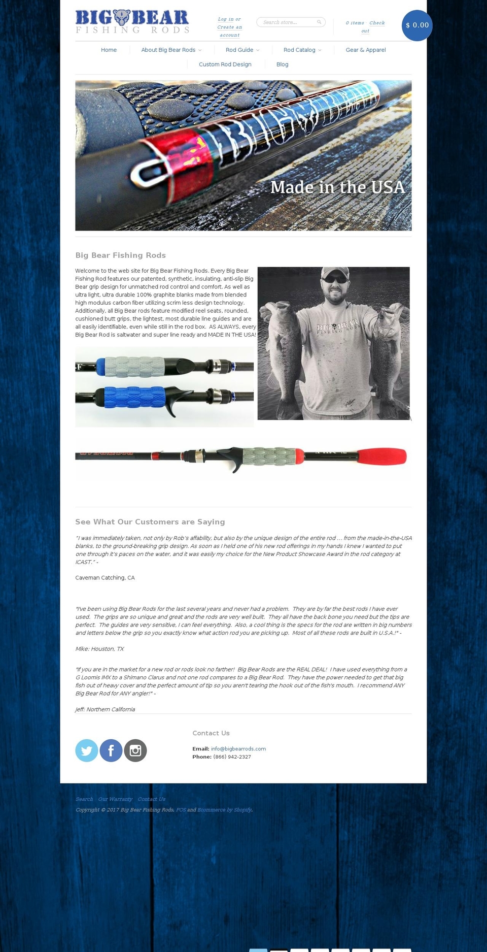 bigbearrods.com shopify website screenshot