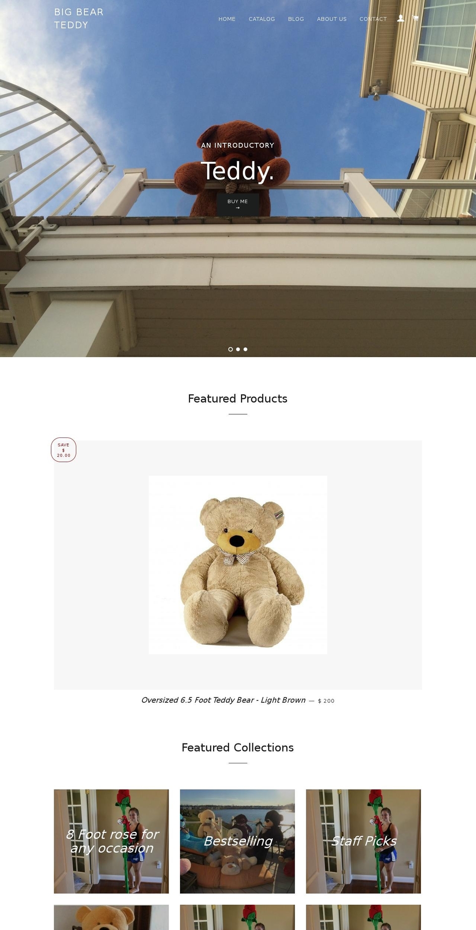 bigbearteddy.com shopify website screenshot