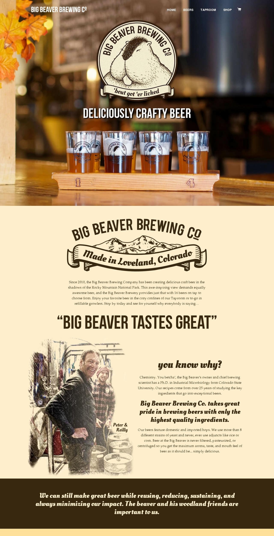 Beaver-Brooklyn Shopify theme site example bigbeavershirts.com