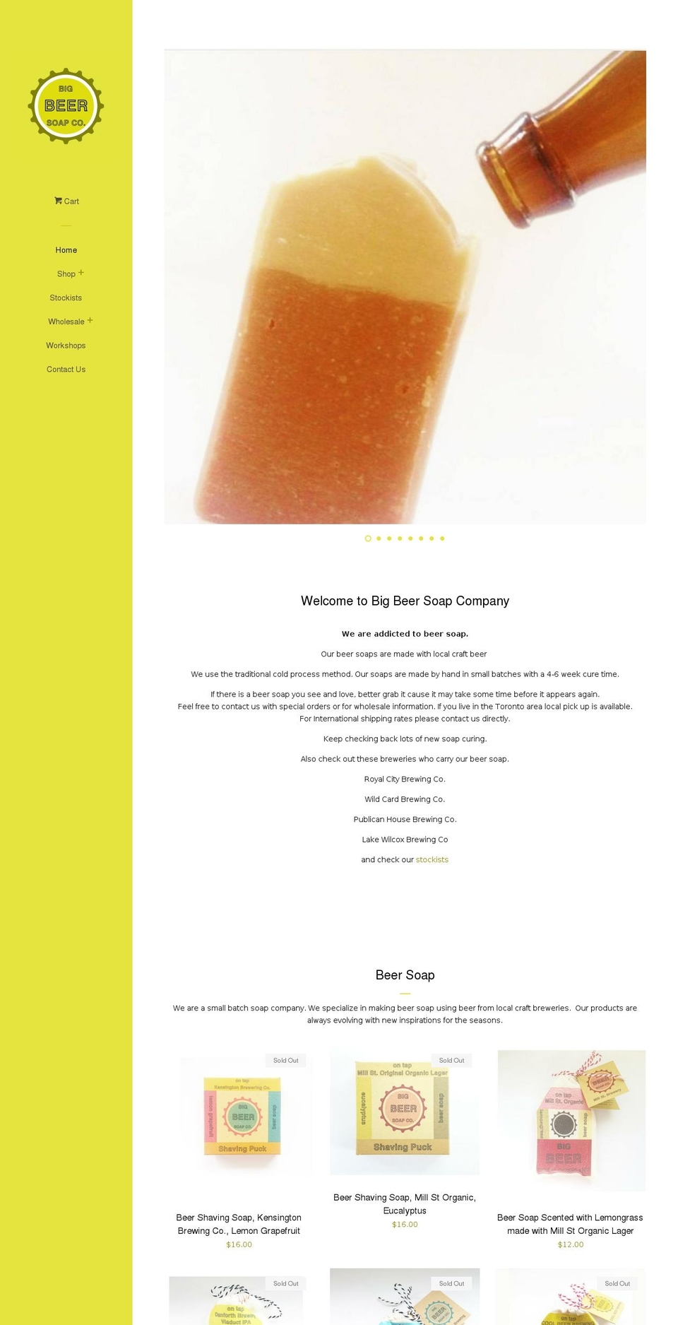 bigbeersoapcompany.ca shopify website screenshot