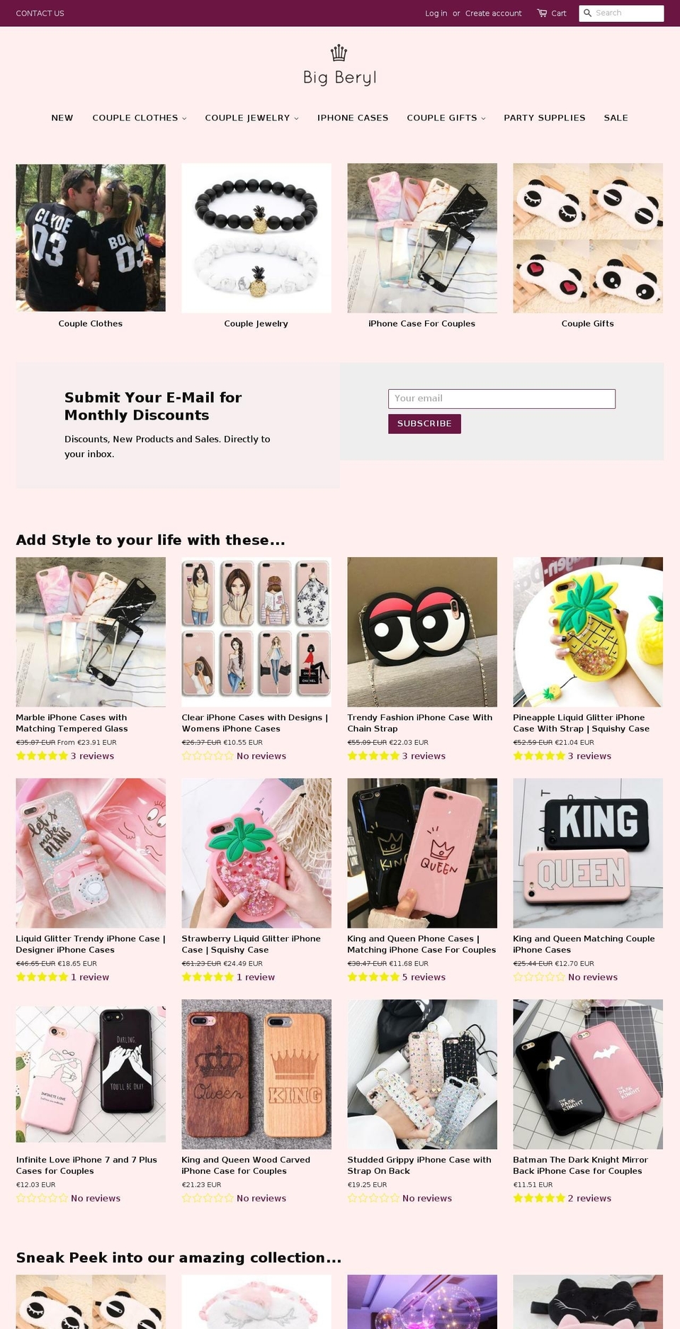 bigberyl.com shopify website screenshot