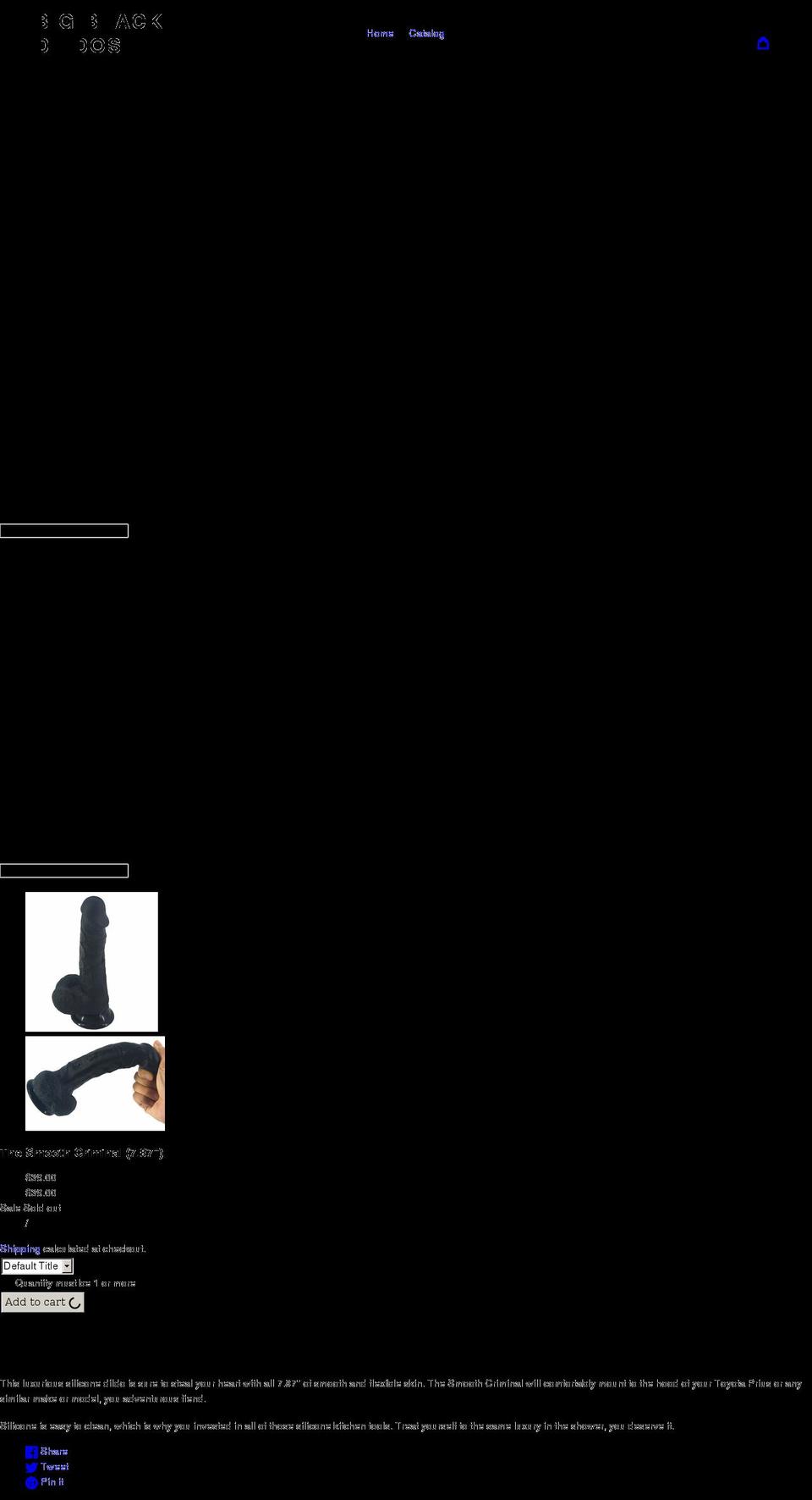 bigblackdildos.com shopify website screenshot