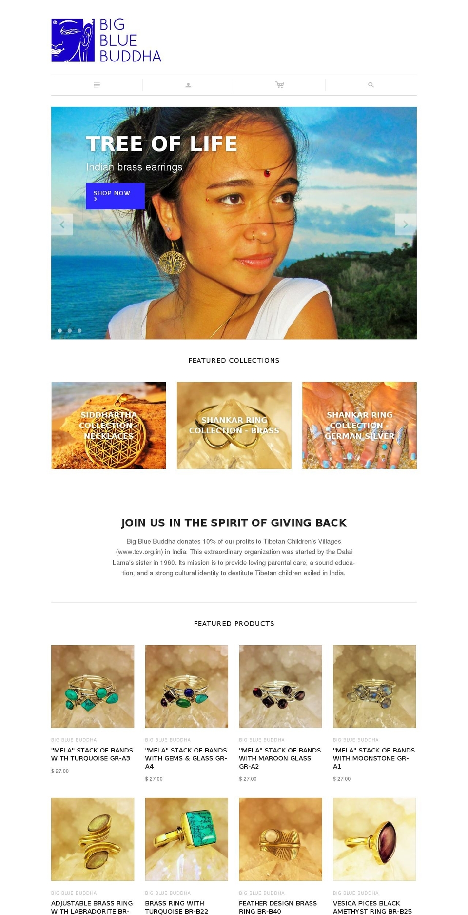 bigbluebuddha.com shopify website screenshot