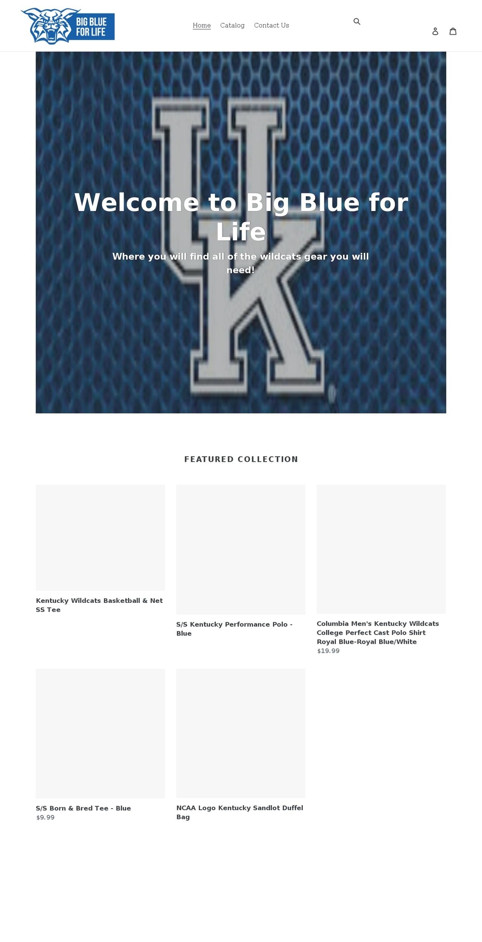 bigblueforlife.com shopify website screenshot