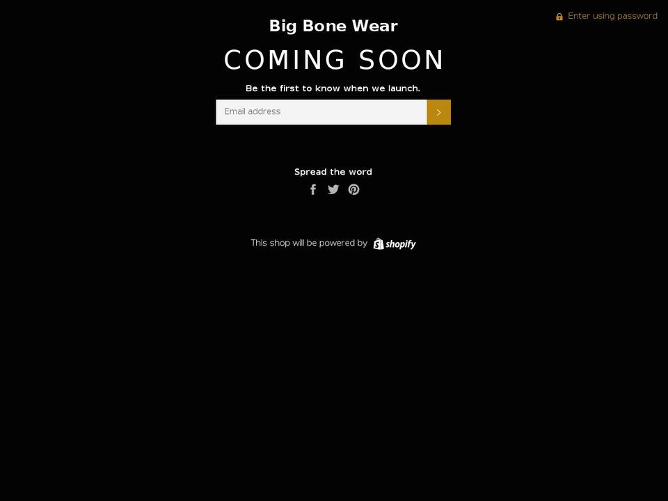 bigbonewear.com shopify website screenshot