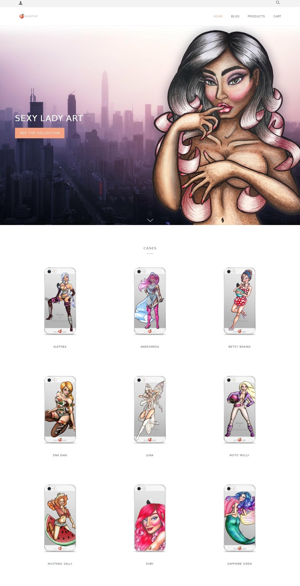 bigbootycases.com — Shopify storefront screenshot