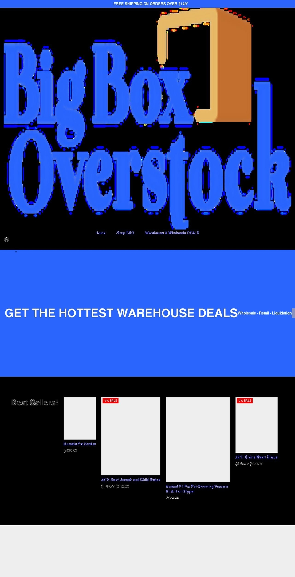 bigboxoverstock.org shopify website screenshot