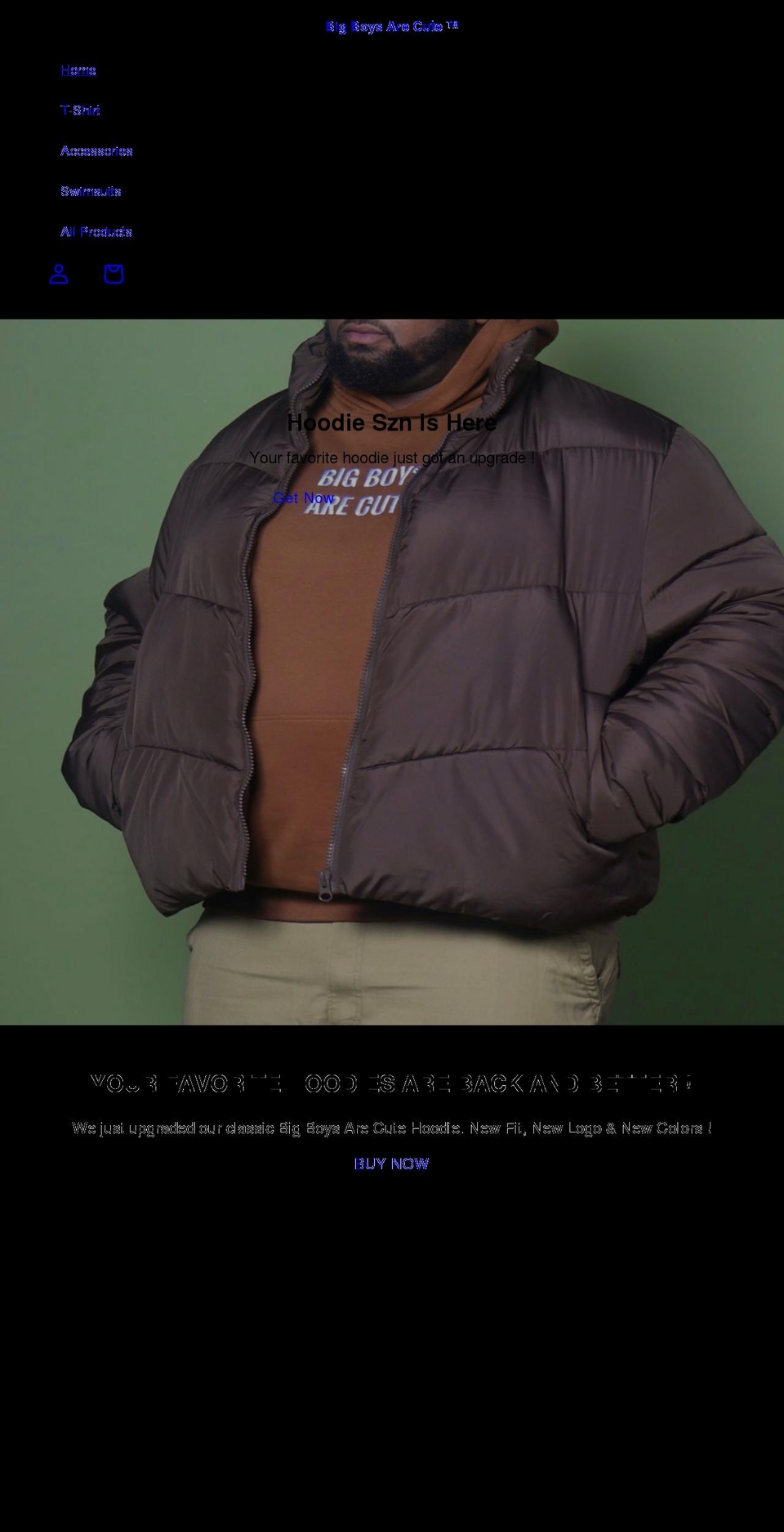 bigboysarecute.com — Shopify storefront screenshot