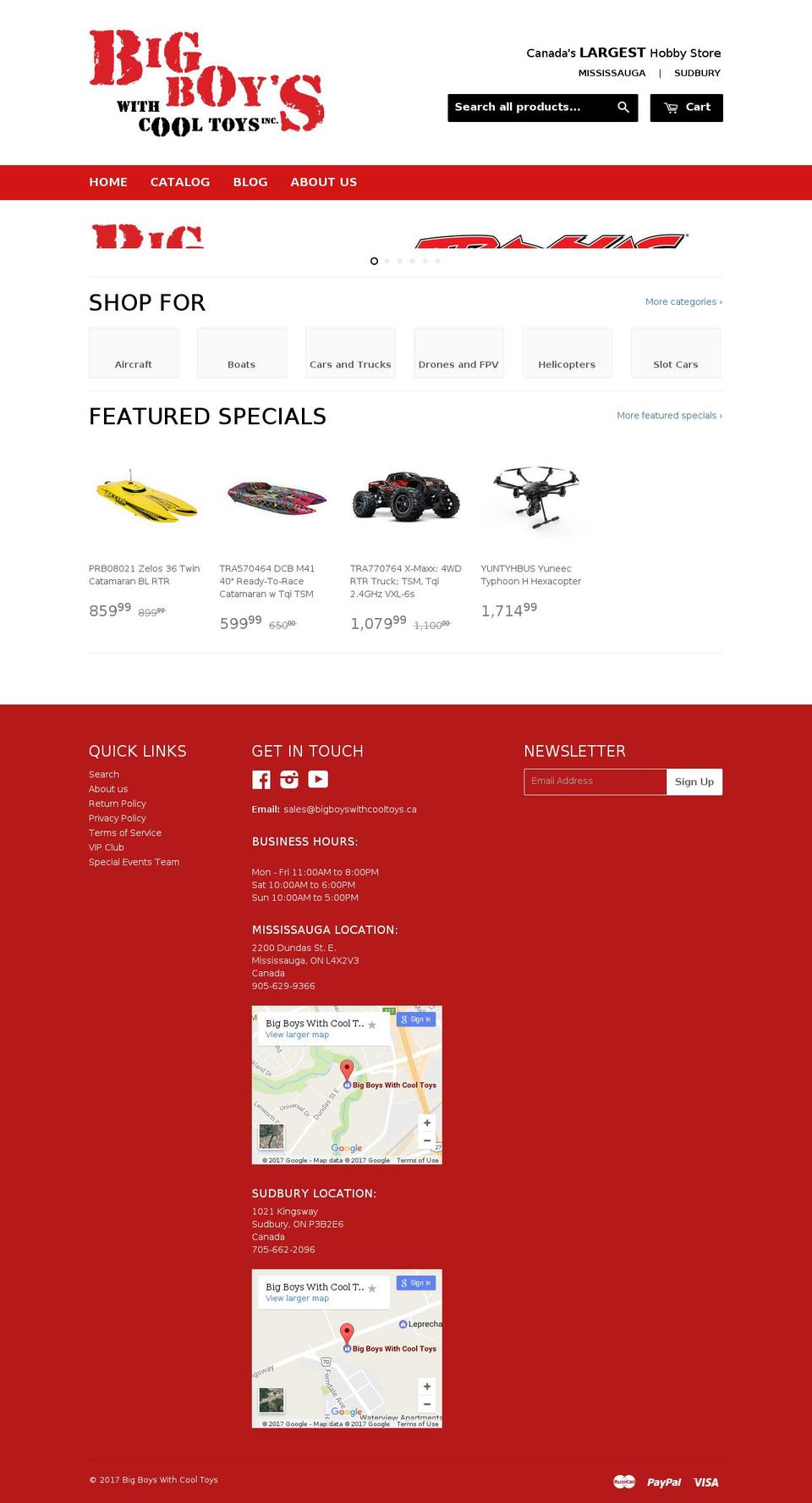 bigboyswithcooltoys.com shopify website screenshot