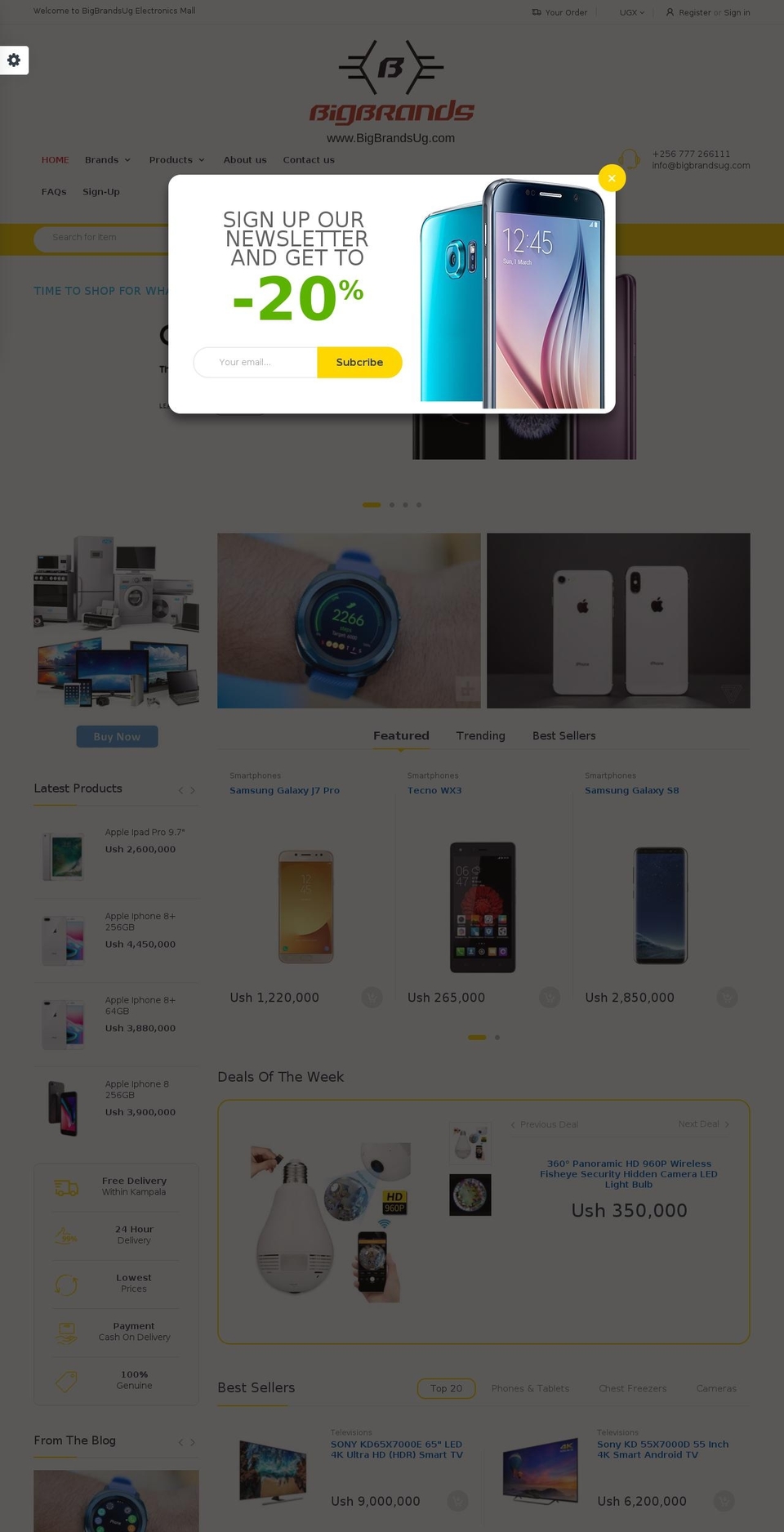 bigbrandsug.com — Shopify storefront screenshot