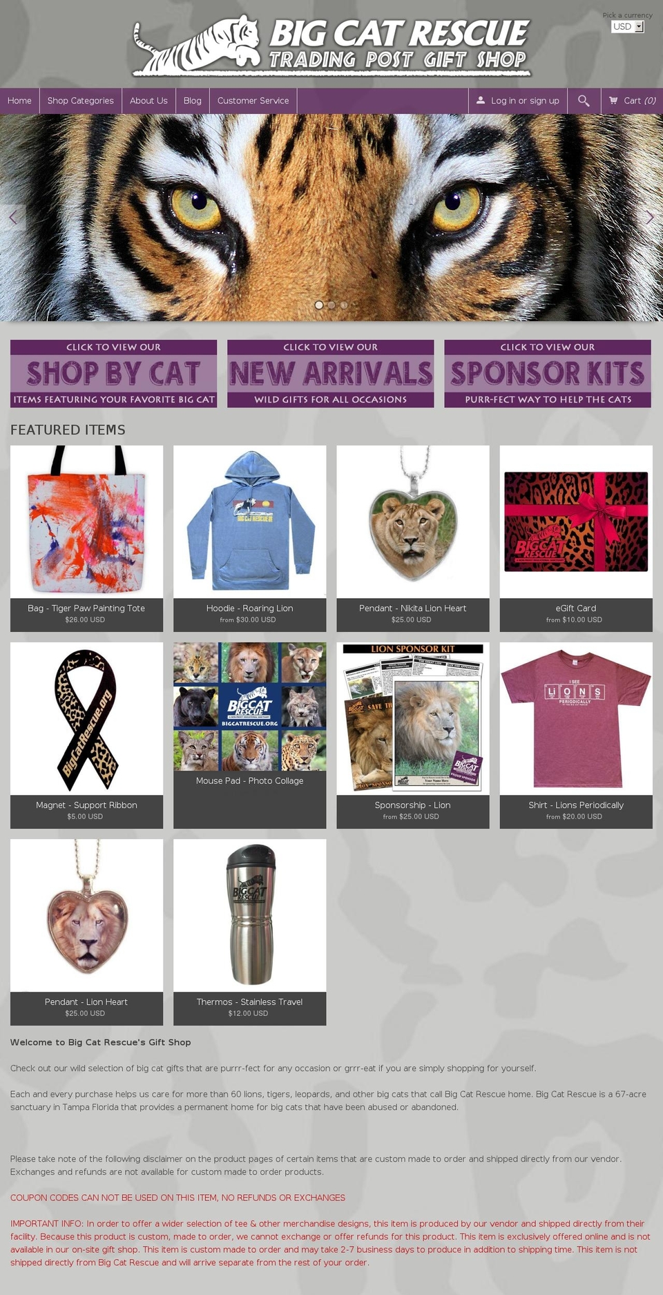 Gray and Purple Shopify theme site example bigcatluxury.com