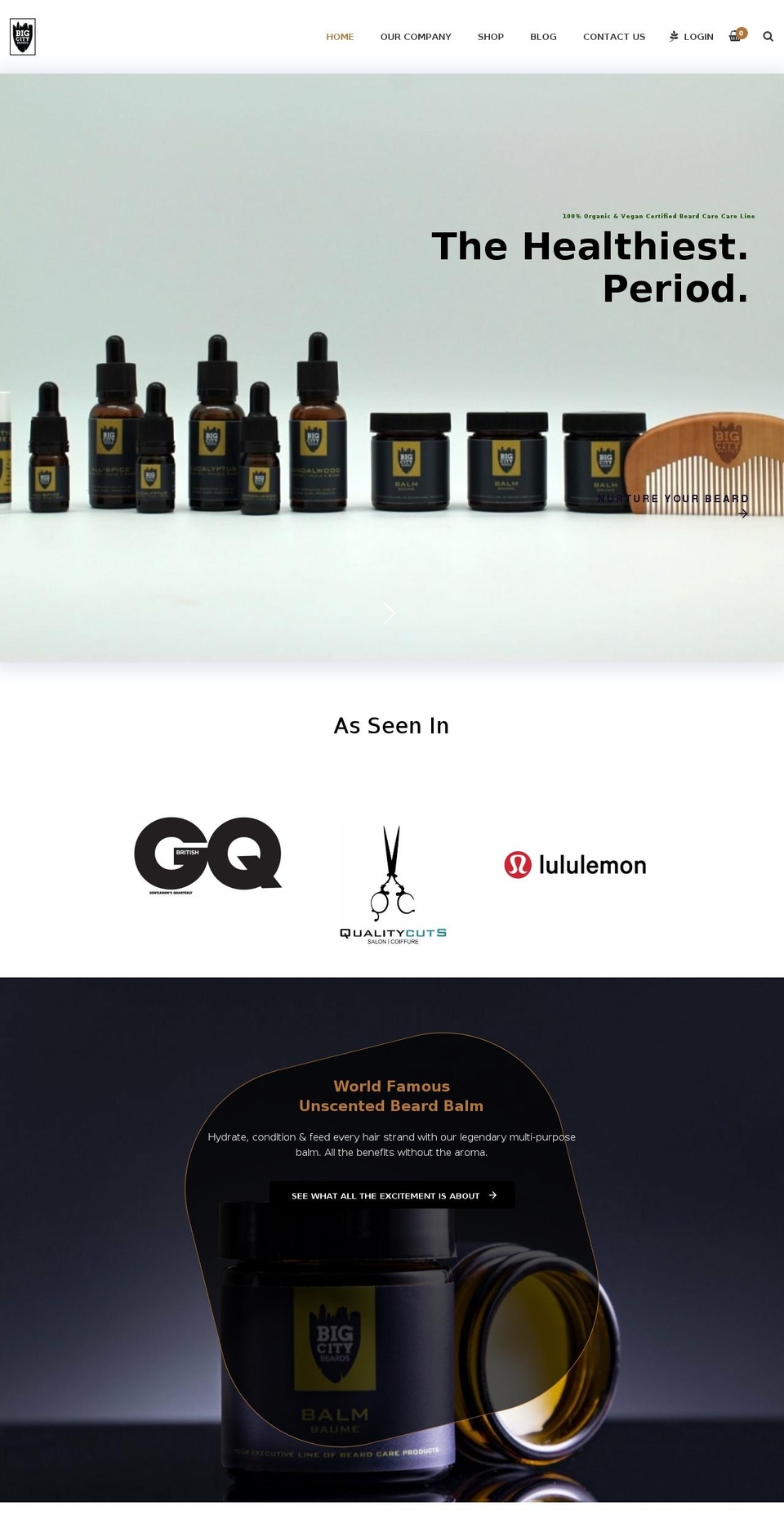 bigcitybeards.com shopify website screenshot