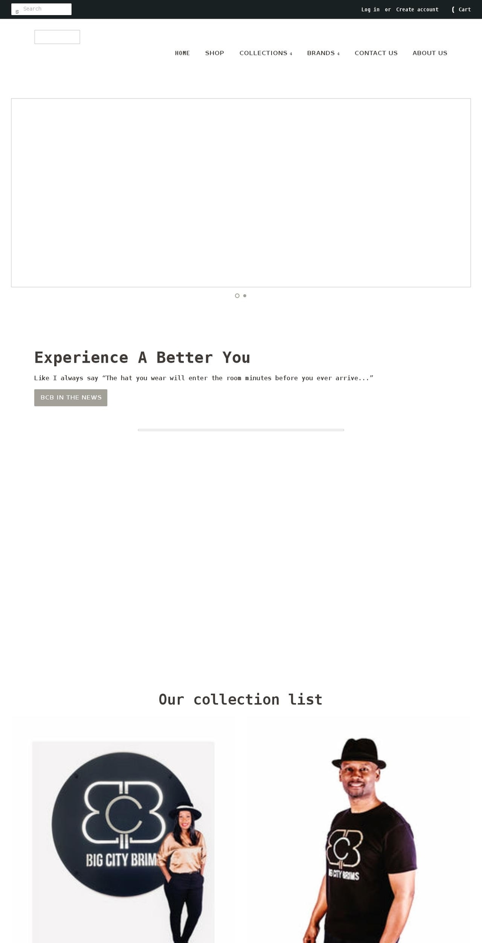 bigcitybrims.com shopify website screenshot