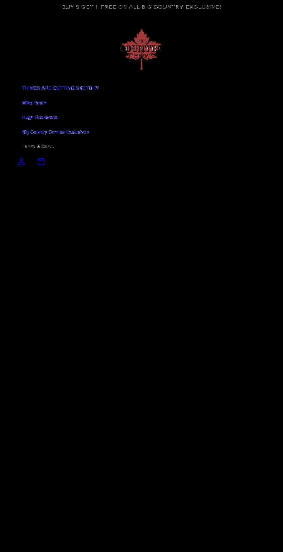 bigcountrycomics.com shopify website screenshot