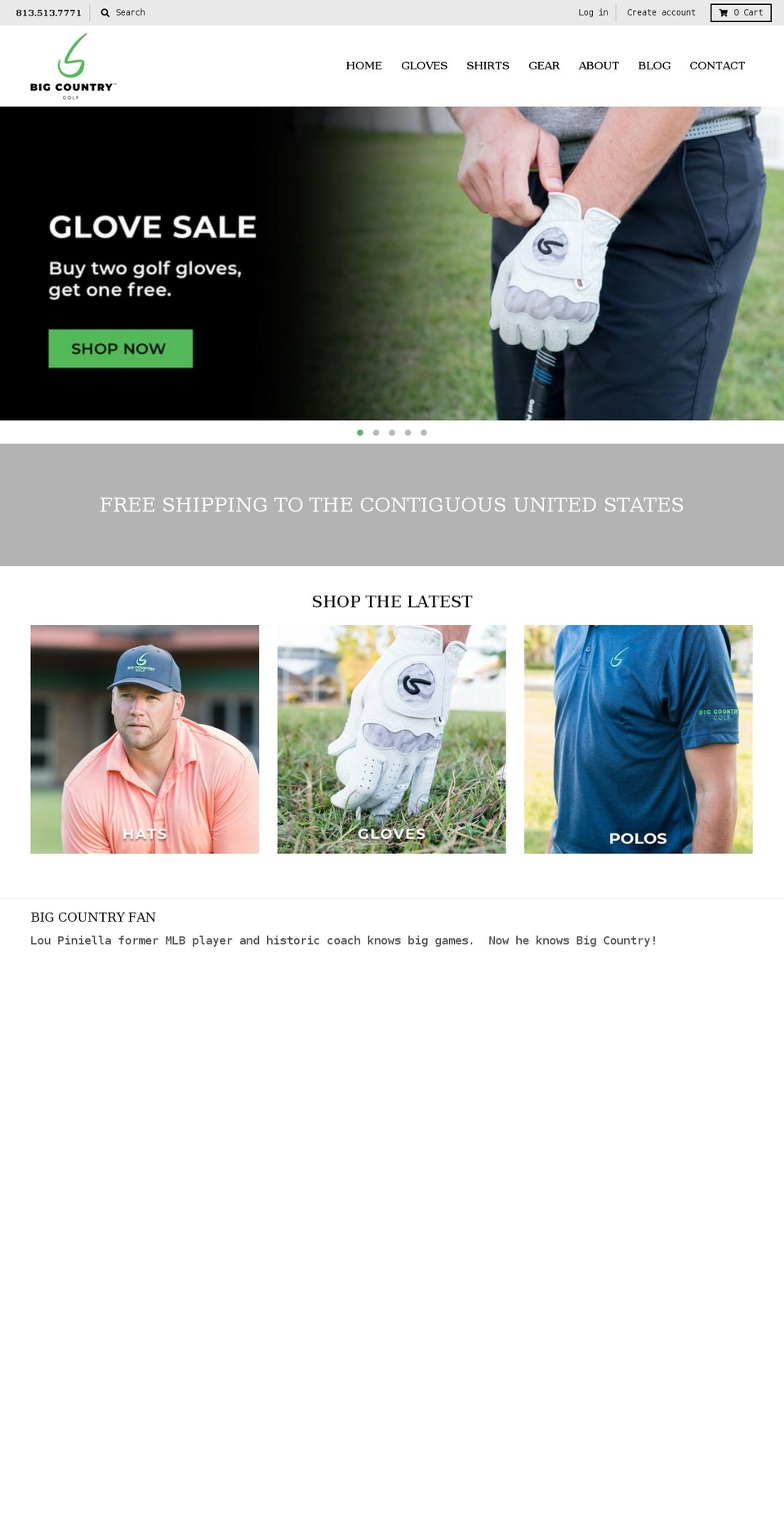 bigcountrygolf.com shopify website screenshot