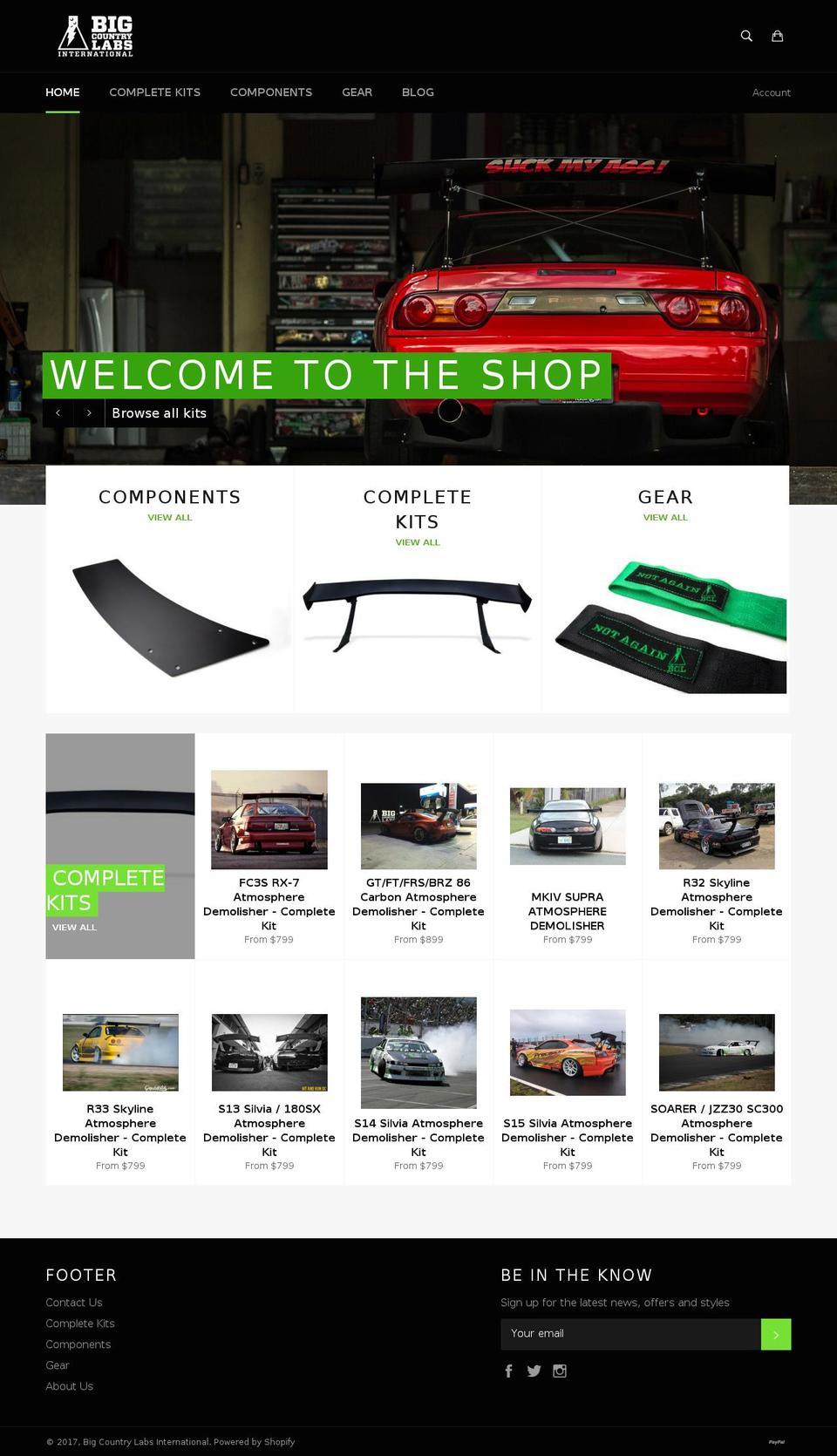 bigcountrylabsintl.com shopify website screenshot