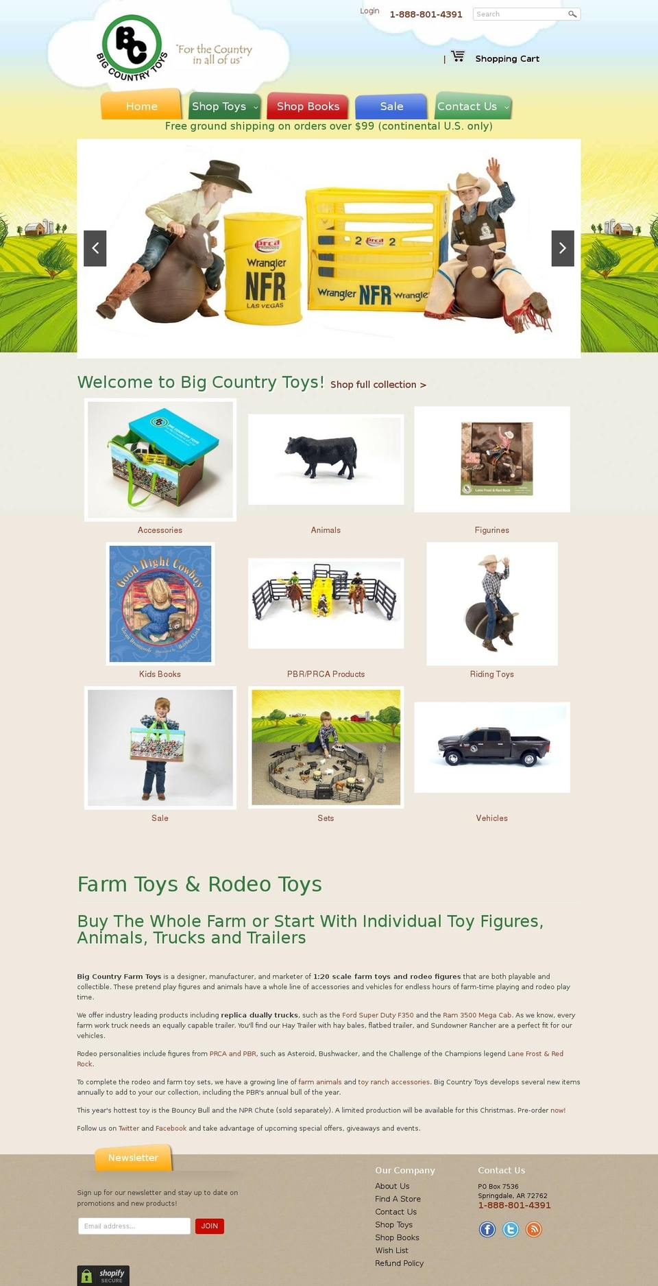 bigcountrytoy.com shopify website screenshot