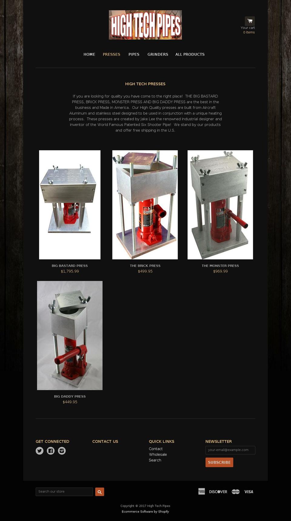bigdaddypress.com shopify website screenshot