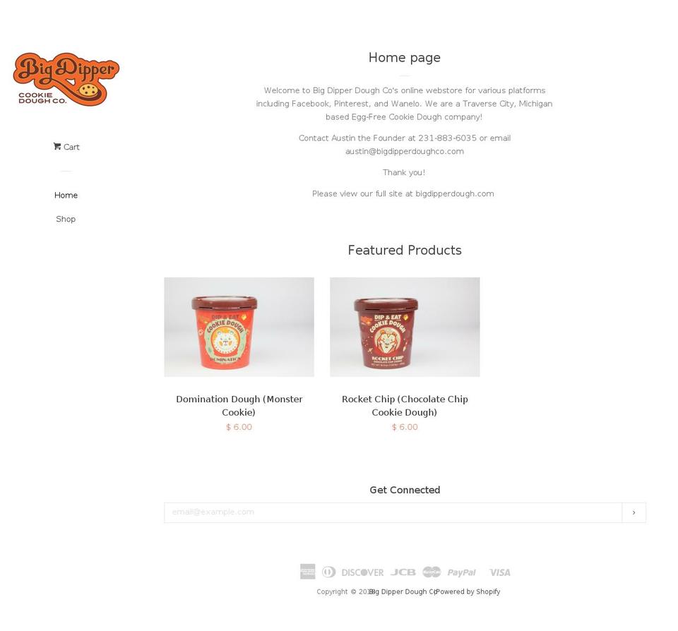 bigdippershop.com — Shopify storefront screenshot
