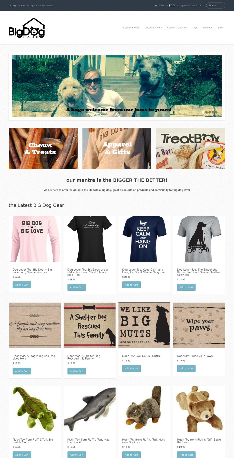 bigdoghaus.com shopify website screenshot