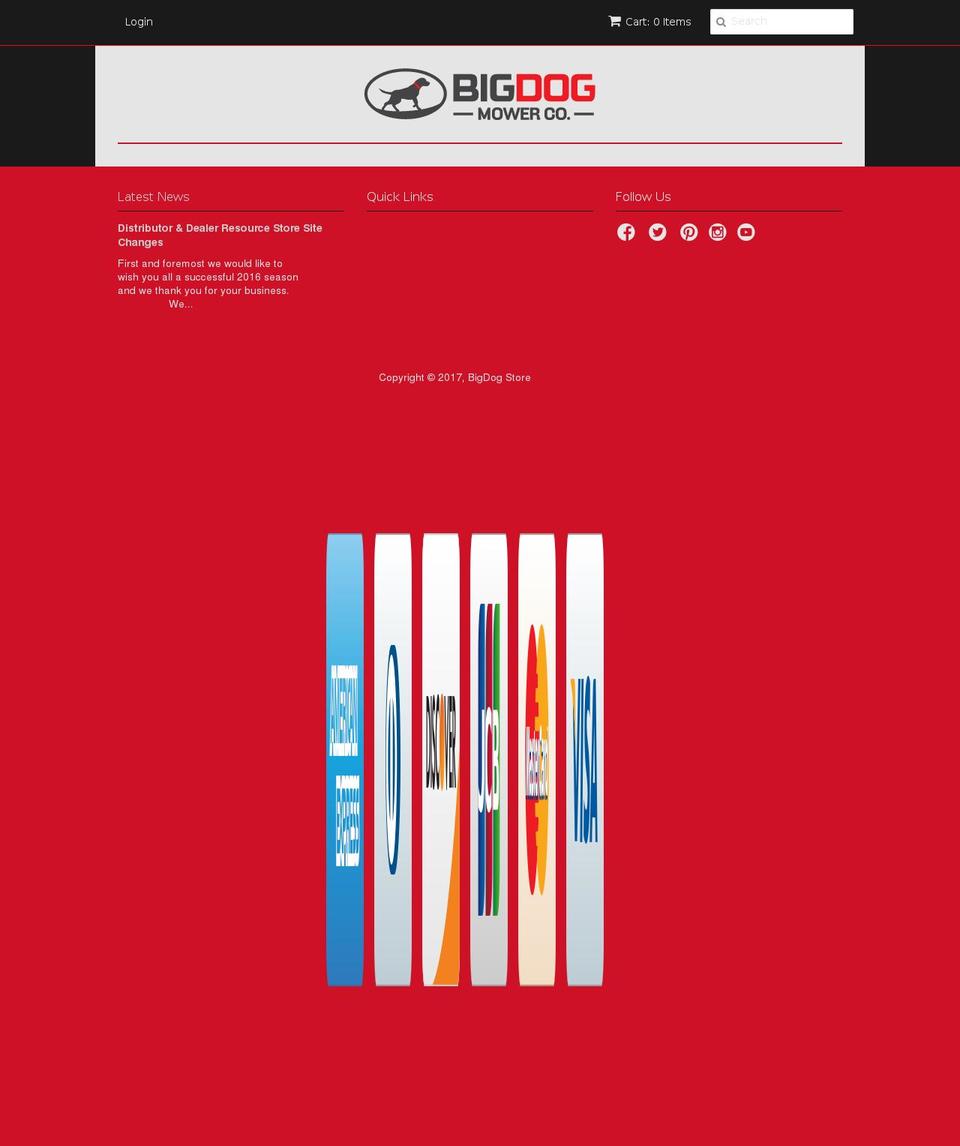bigdogmowercostore.com shopify website screenshot