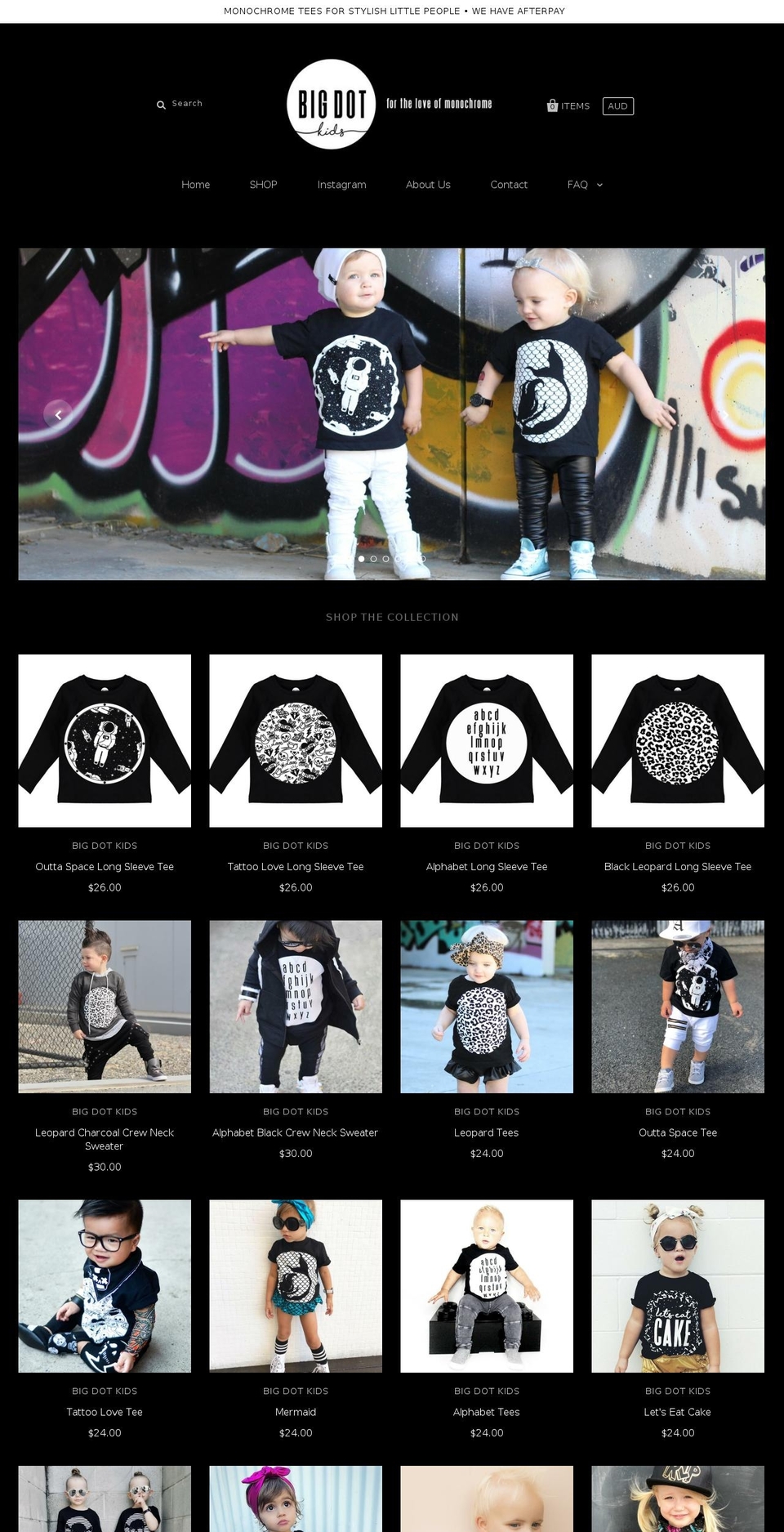 bigdotkids.com.au shopify website screenshot
