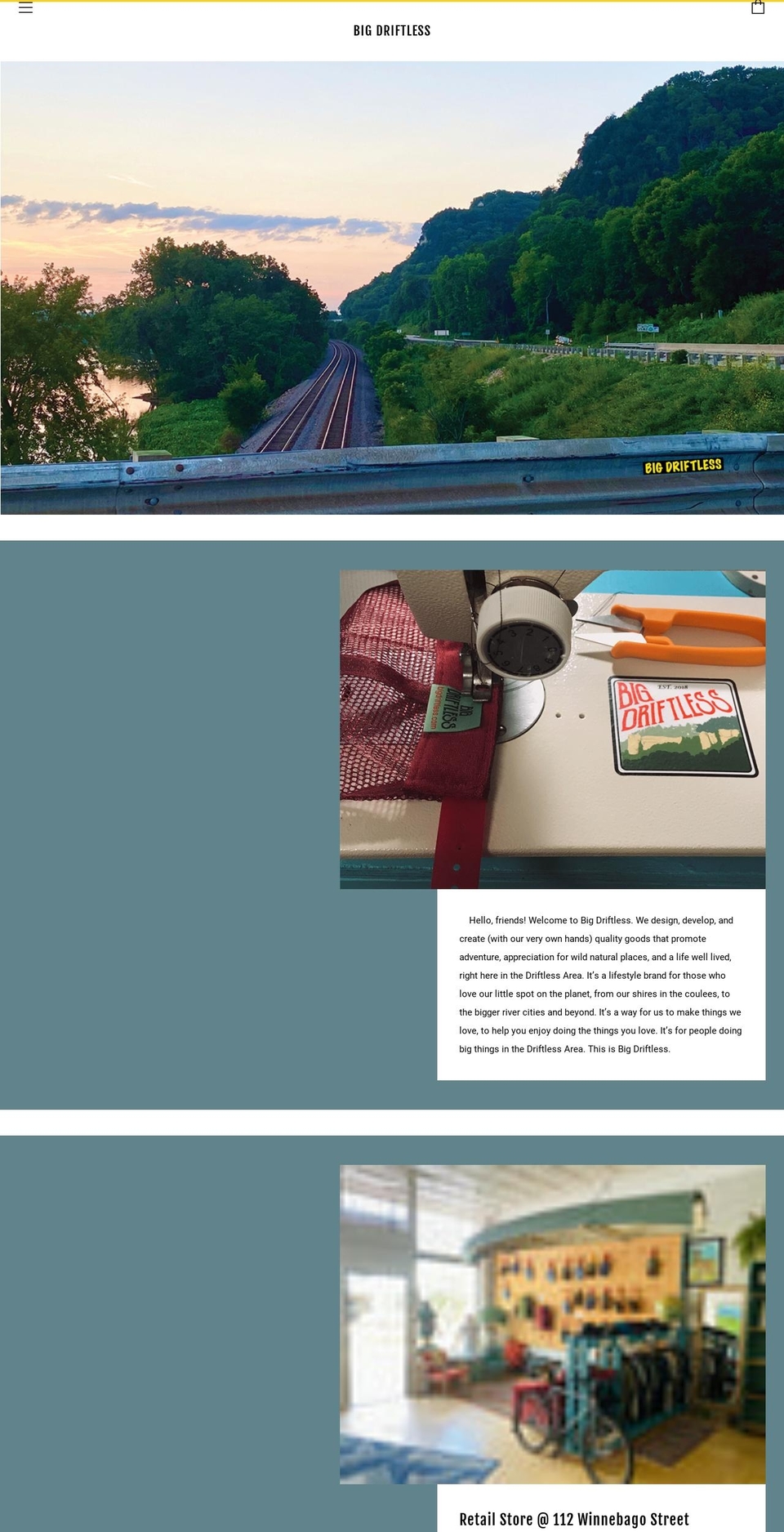 bigdriftless.com — Shopify storefront screenshot