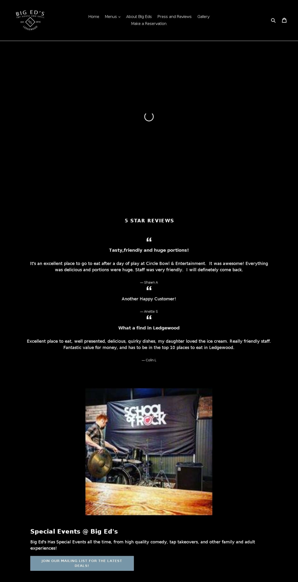 bigedstaphouse.com — Shopify storefront screenshot
