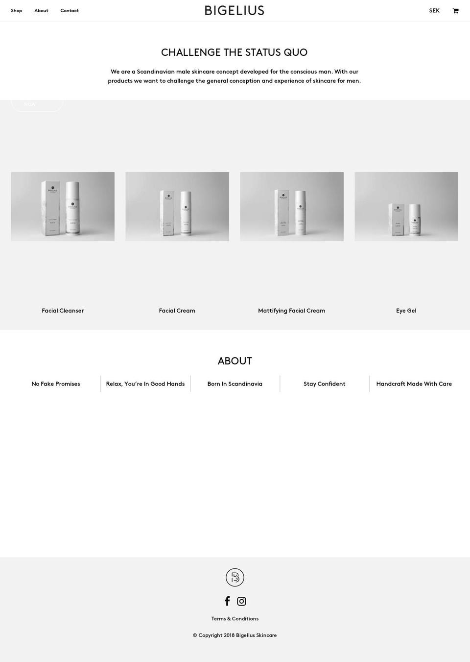 bigelius.com — Shopify storefront screenshot