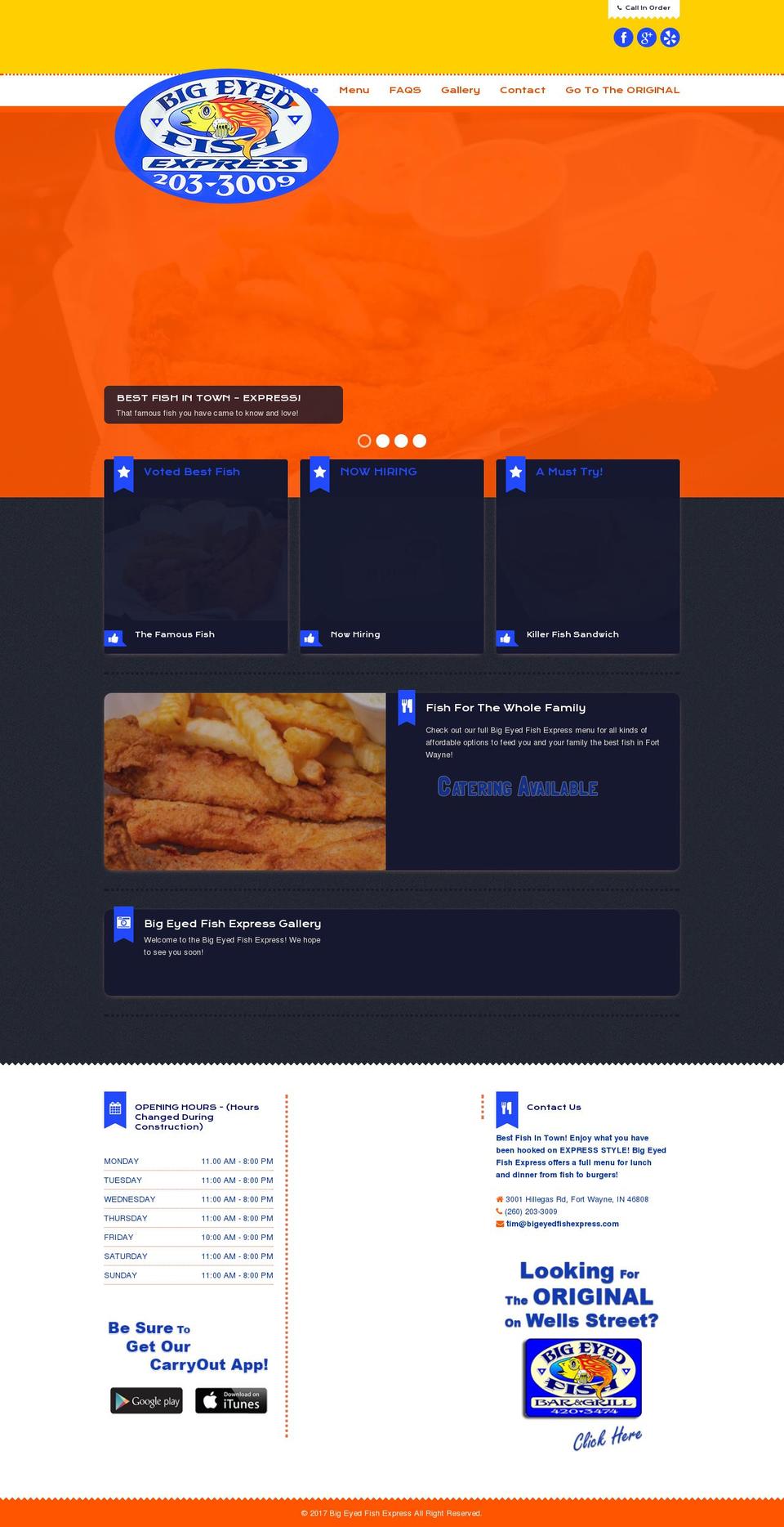 bigeyedfishexpressnorth.com — Shopify storefront screenshot