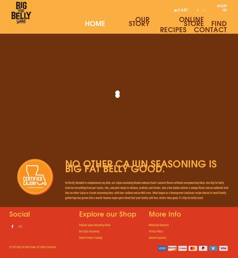 bigfatbellygood.com — Shopify storefront screenshot