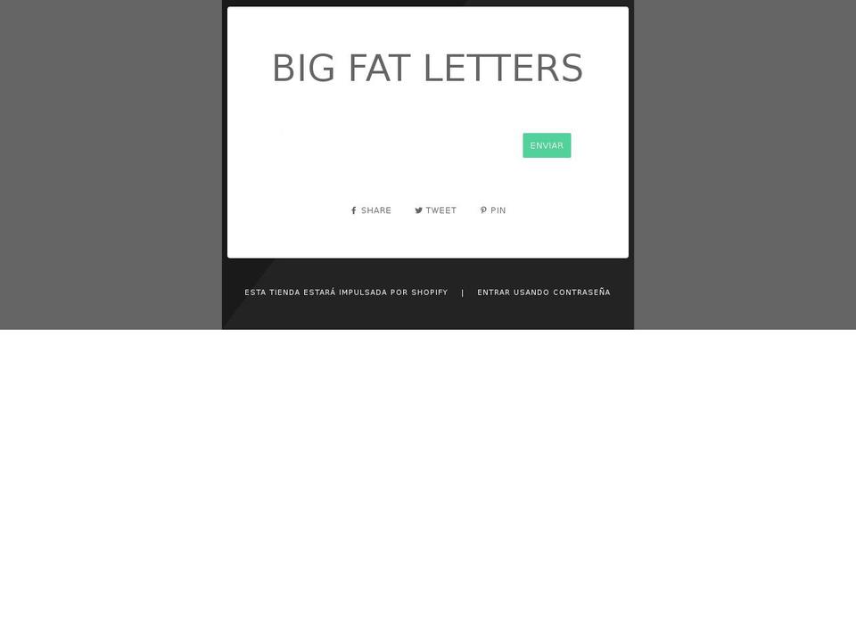 bigfatletters.com — Shopify storefront screenshot
