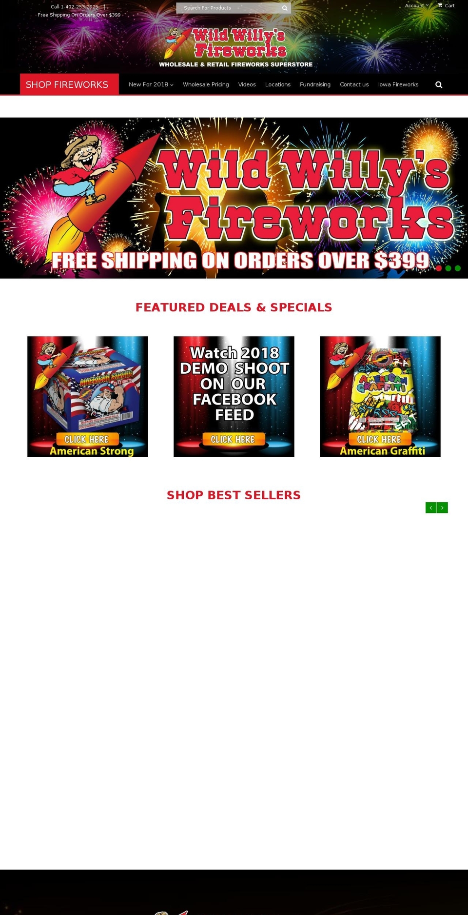bigfireworksdirect.com — Shopify storefront screenshot