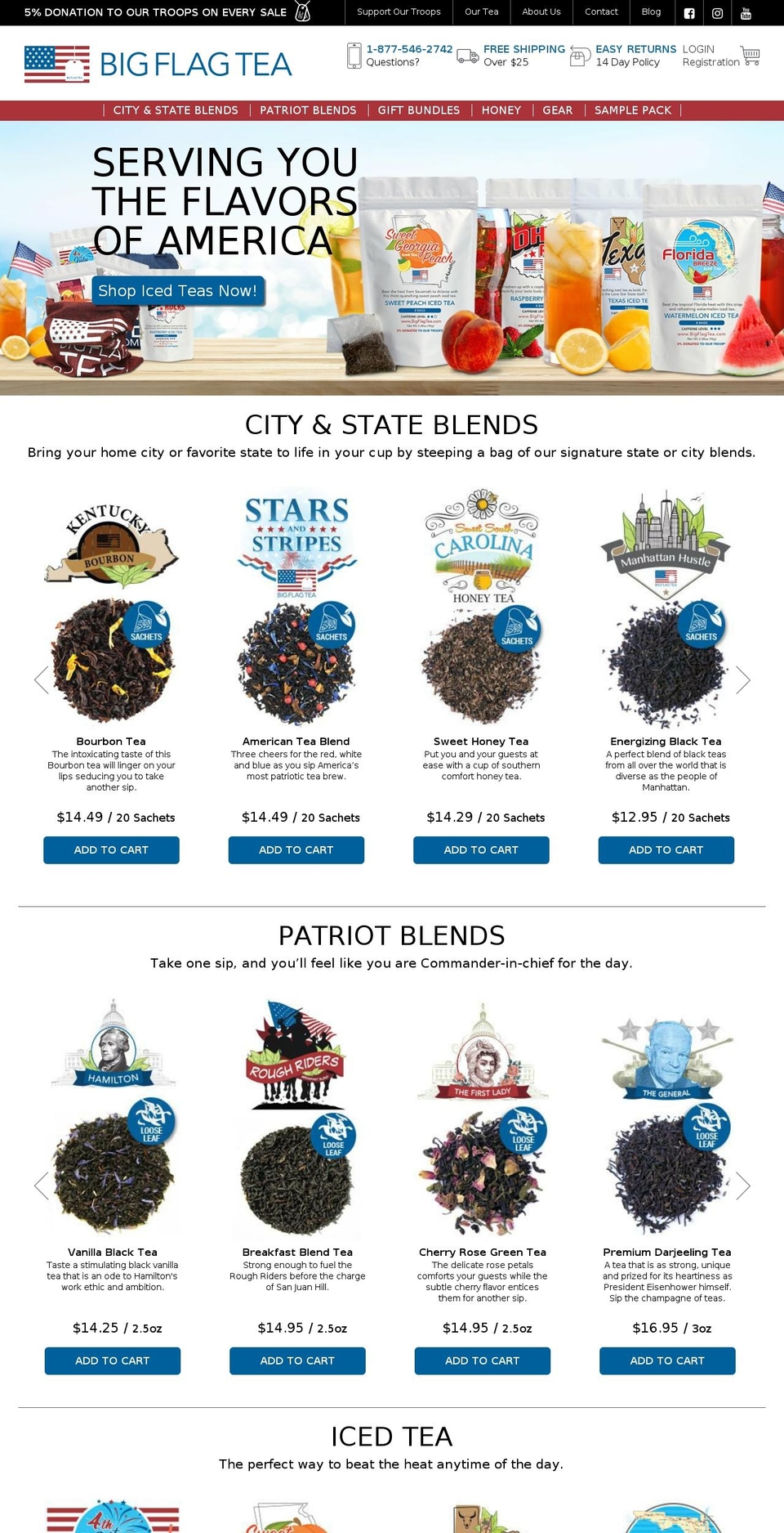 Big Flag Tea - Speed Optimization Shopify theme site example bigflagtea.com