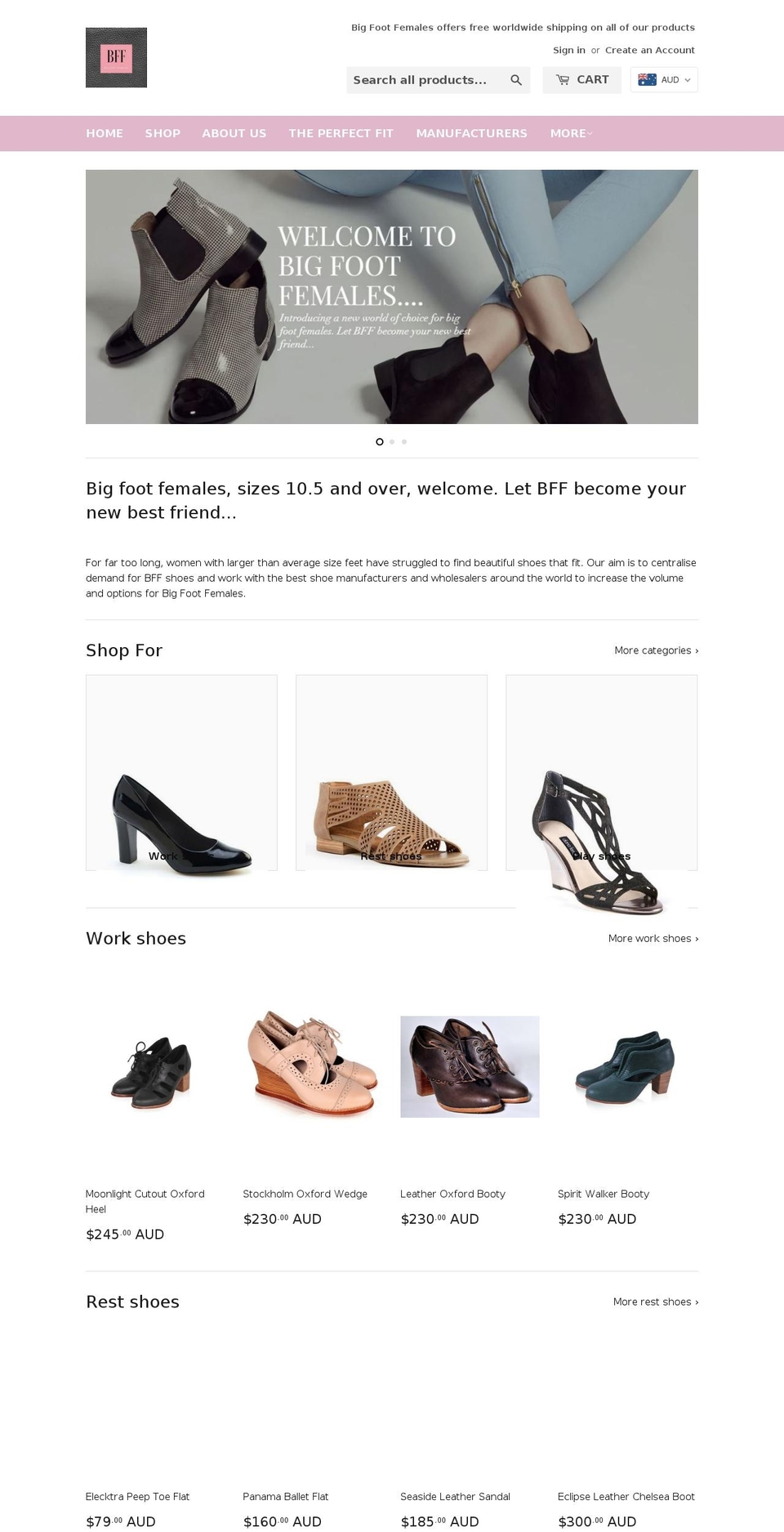 bigfootfemales.com — Shopify storefront screenshot