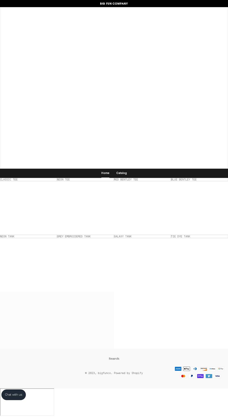 bigfunco.com shopify website screenshot